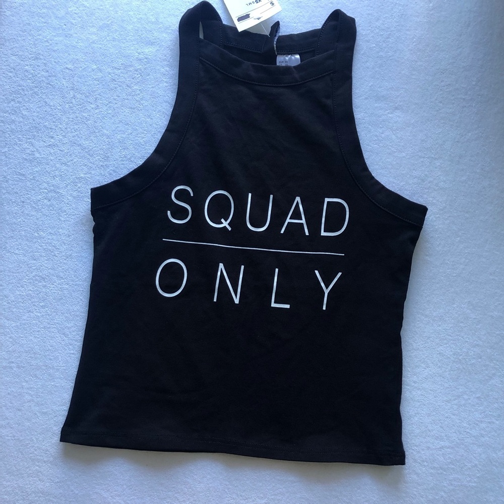 🖤 Black H&M Squad Only Crop Tank Top 🖤 - Picture 7 of 8